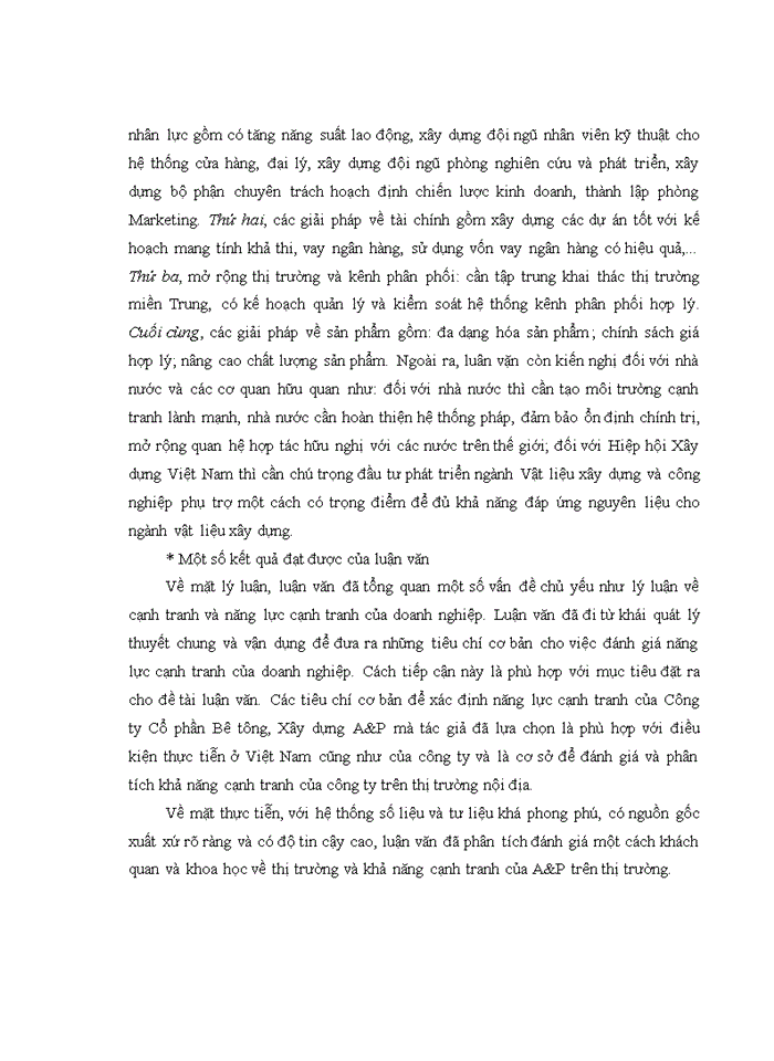 image for page Nâng cao năng lực cạnh tranh của Công ty cổ phần Bê tông, Xây dựng A&P