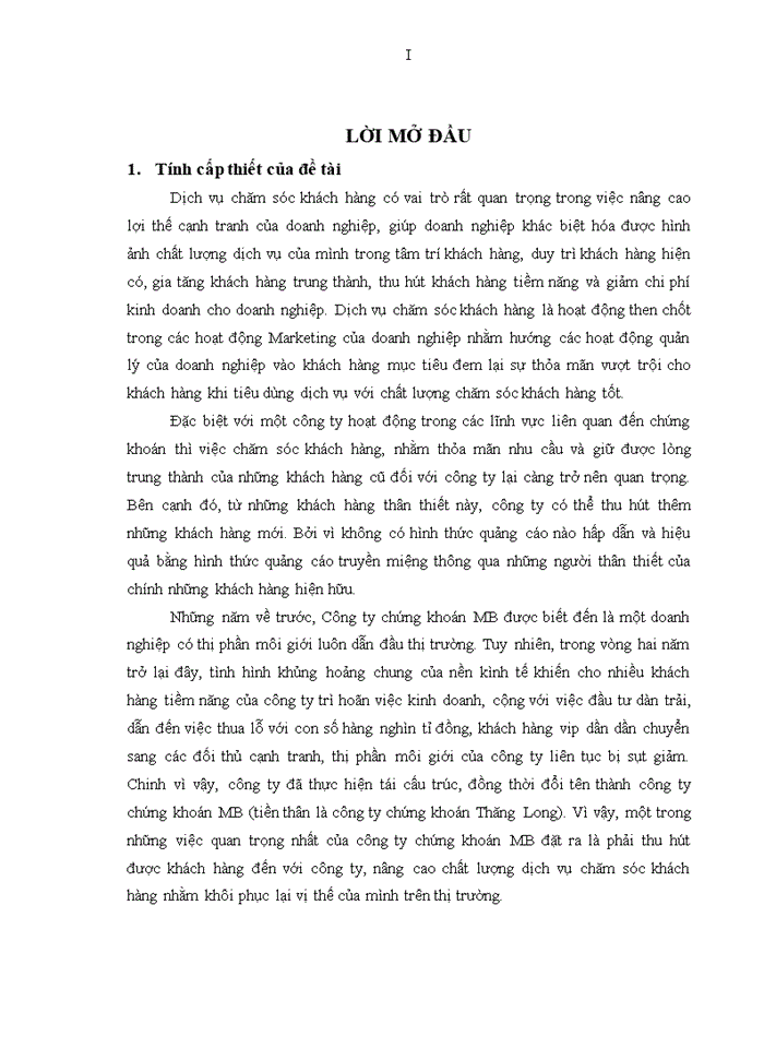 image for page Nâng cao chất lượng dịch vụ chăm sóc khách hàng của công ty chứng khoán MB