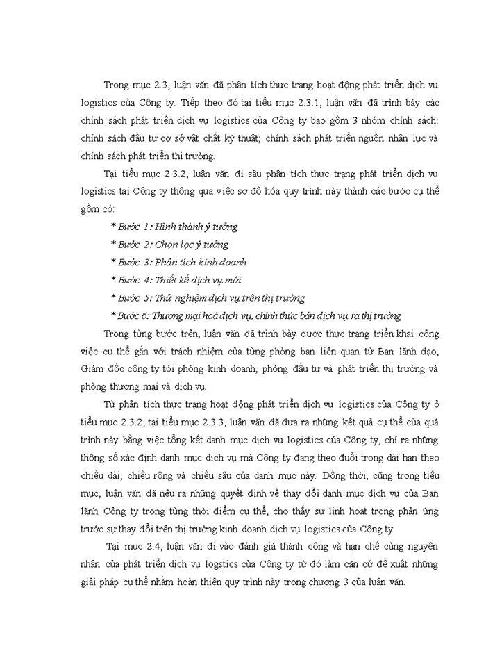 image for page Giải pháp phát triển dịch vụ logistics của công ty cổ phần vinalines logistics việt nam