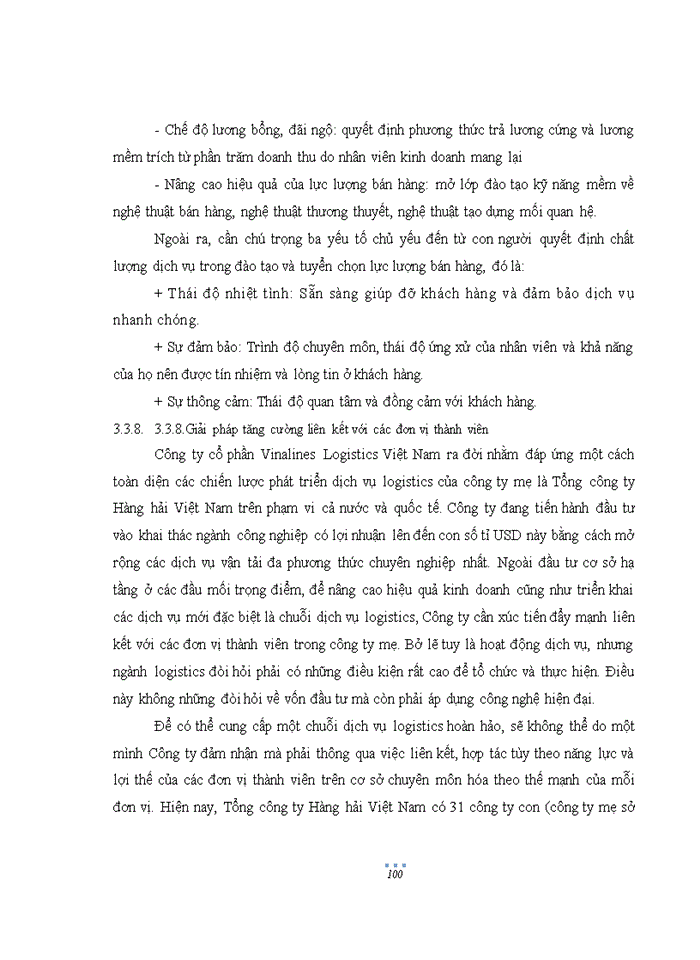 image for page Giải pháp phát triển dịch vụ logistics của công ty cổ phần vinalines logistics việt nam