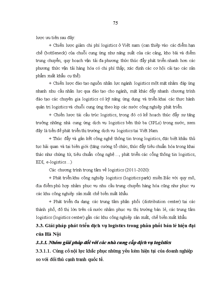 image for page Phát triển dịch vụ logistics trong hệ thống phân phối bán lẻ hiện đại trên địa bàn thành phố HÀ NỘI