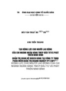 Tạo động lực cho người lao động của chi nhánh ngân hàng tmcp đầu tư và phát triển ninh bình