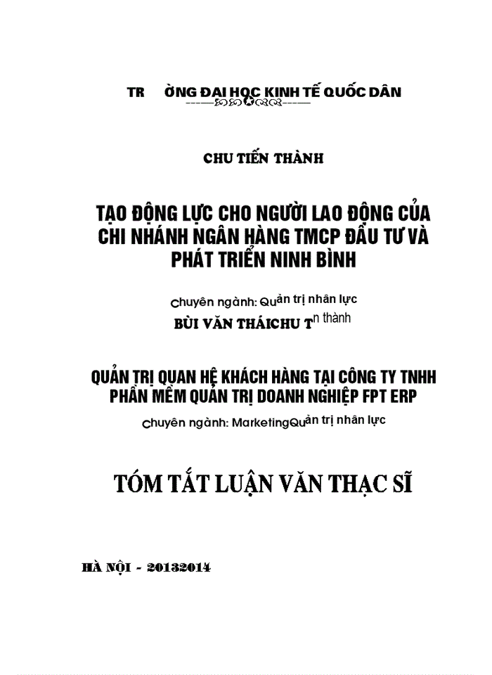 image for page Tạo động lực cho người lao động của chi nhánh ngân hàng tmcp đầu tư và phát triển ninh bình