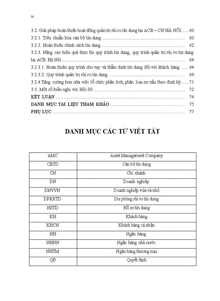 image for page Quản trị rủi ro tín dụng tại ngân hàng thương mại cổ phần á châu  chi nhánh hà nội