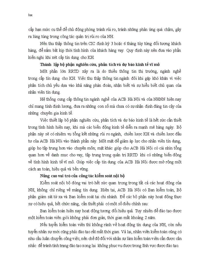 image for page Quản trị rủi ro tín dụng tại ngân hàng thương mại cổ phần á châu  chi nhánh hà nội