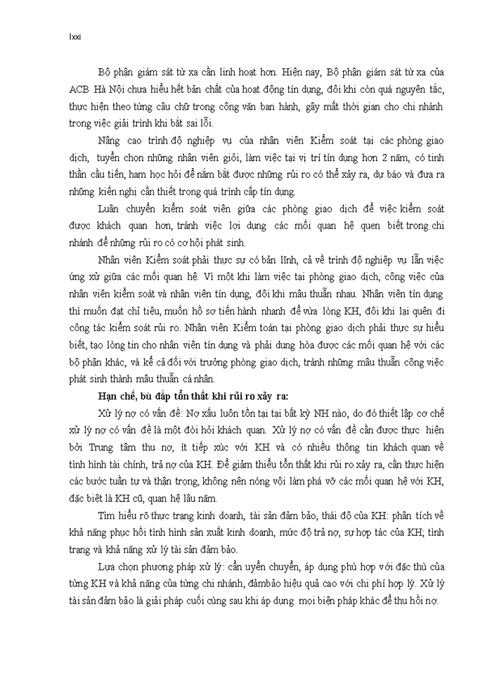 image for page Quản trị rủi ro tín dụng tại ngân hàng thương mại cổ phần á châu  chi nhánh hà nội