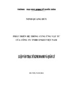 Phát triển hệ thống cung ứng vật tư của công ty TNHH ENKEI VIỆT NAM