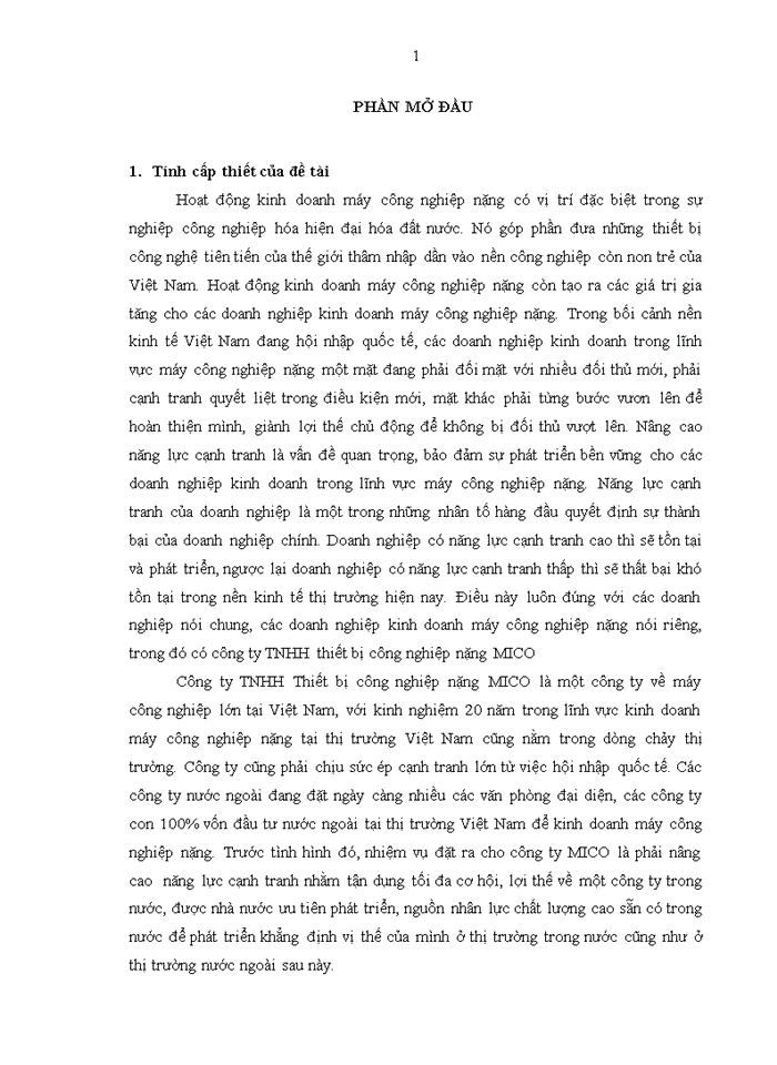 image for page Nâng cao năng lực cạnh tranh của doanh nghiệp trong lĩnh vực kinh doanh máy công nghiệp nặng tại thị trường việt nam. nghiên cứu tại công ty trách nhiệm hữu hạn thiết bị công nghiệp nặng mico (mico group)