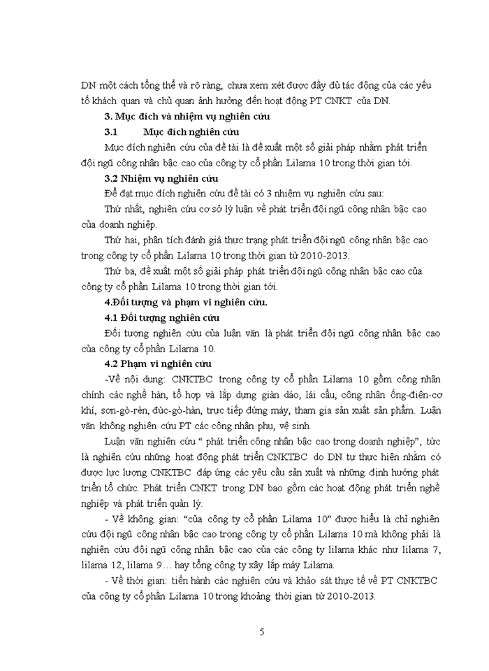 image for page Một số giải pháp hoàn thiện công tác đào tạo và phát triển nguồn nhân lực tại Công ty cổ phần Lilama 10