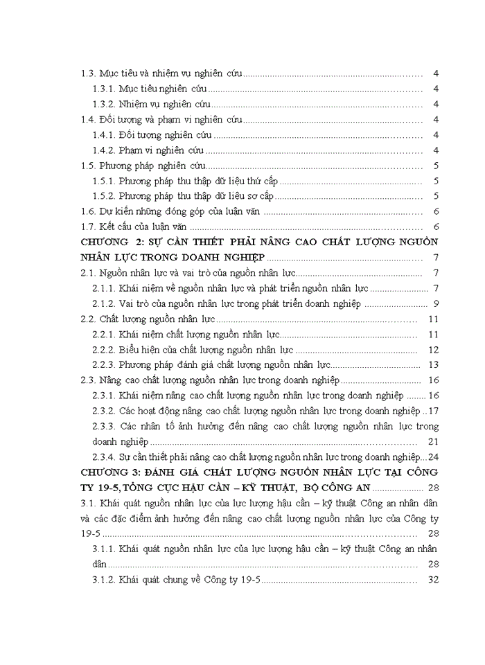 image for page Nâng cao chất lượng nguồn nhân lực tại Công ty 19-5, Tổng cục Hậu cần – Kỹ thuật, Bộ Công an