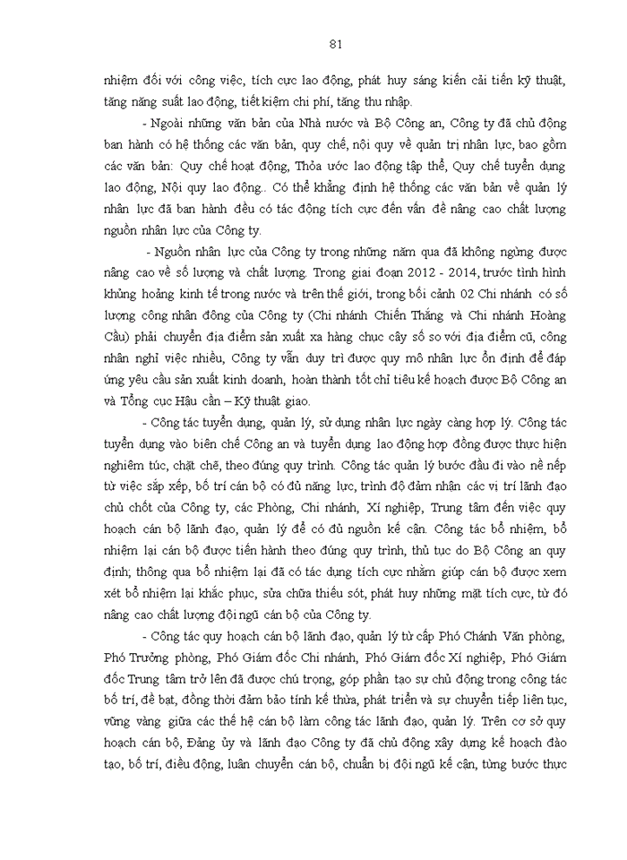 image for page Nâng cao chất lượng nguồn nhân lực tại Công ty 19-5, Tổng cục Hậu cần – Kỹ thuật, Bộ Công an