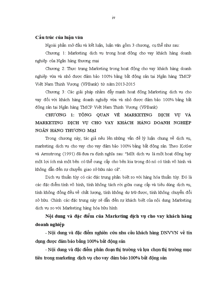 image for page Marketing dịch vụ cho vay khách hàng doanh nghiệp vừa và nhỏ (DNVVN) được đảm bảo 100% bằng bất động sản tại Ngân hàng TMCP Việt Nam Thịnh Vượng(VPBank)