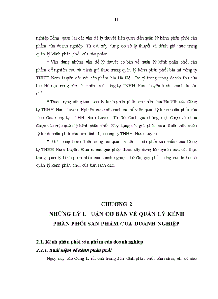 image for page Hoàn thiện công tác quản lý kênh phân phối sản phẩm của công ty tnhh nam luyên