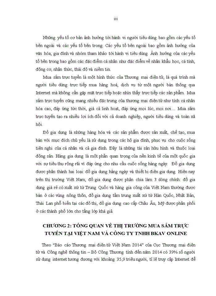 image for page Yếu tố ảnh hưởng đến hành vi mua sắm trực tuyến sản phẩm đồ gia dụng của người tiêu dùng hà nội và một số giải pháp marketing cho công ty TNHH BKAV ONLINE
