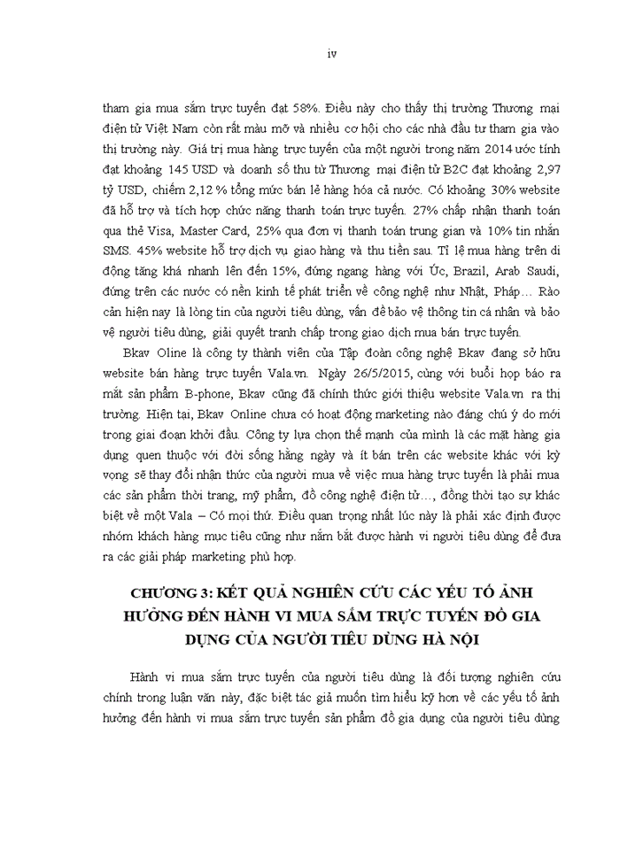 image for page Yếu tố ảnh hưởng đến hành vi mua sắm trực tuyến sản phẩm đồ gia dụng của người tiêu dùng hà nội và một số giải pháp marketing cho công ty TNHH BKAV ONLINE