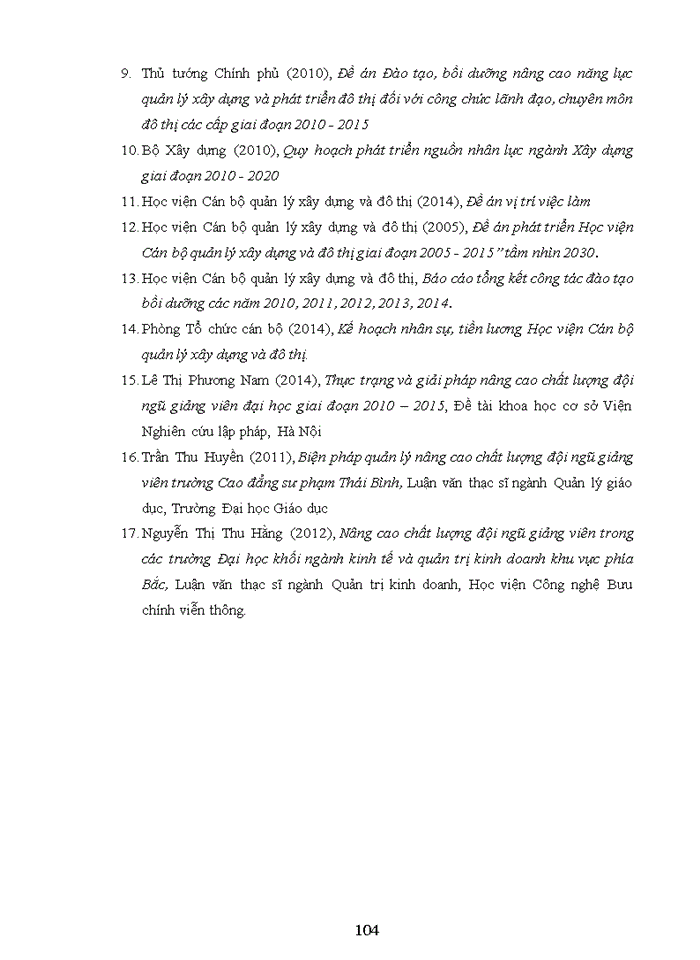 image for page Nâng cao chất lượng đội ngũ giảng viên và đội ngũ cán bộ quản lý của học viện cán bộ quản lý xây dựng và đô thị