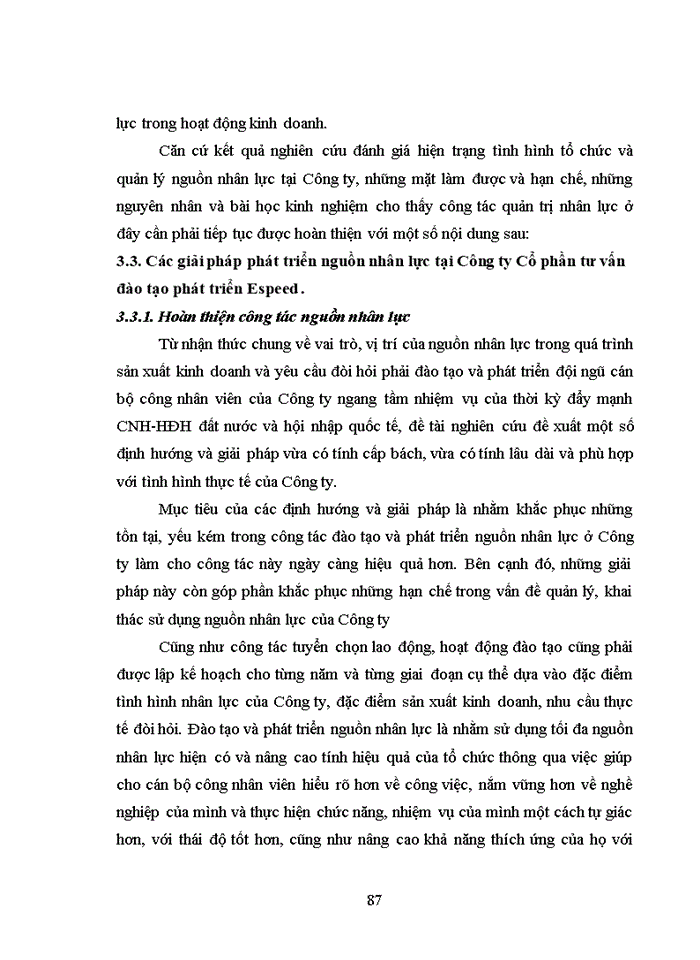 image for page Đào tạo và phát triển nguồn nhân lực tại công ty cổ phần tư vấn đào tạo phát triển ESPEED