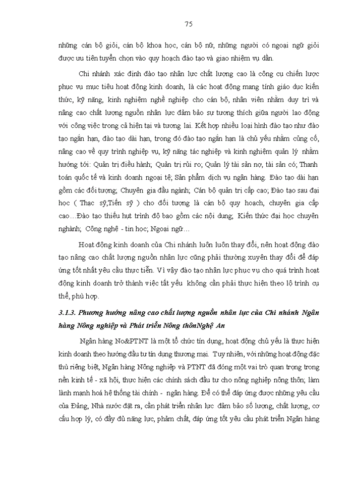 image for page Nâng cao chất lượng nguồn nhân lực của chi nhánh ngân hàng nông nghiệp và phát triển nông thôn Nghệ An