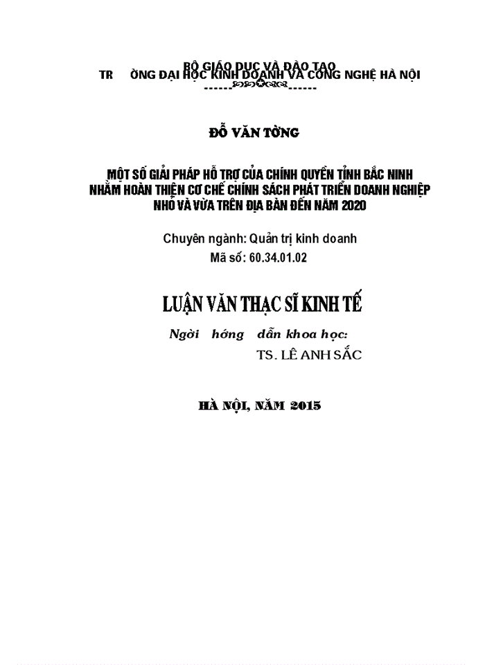 image for page Một số giải pháp hỗ trợ của chính quyền tỉnh bắc ninh nhằm hoàn thiện cơ chế chính sách phát triển doanh nghiệp nhỏ và vừa trên địa bàn đến năm 2020