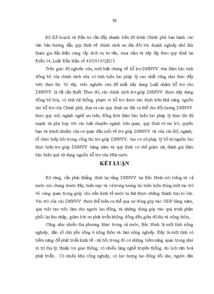 image for page Một số giải pháp hỗ trợ của chính quyền tỉnh bắc ninh nhằm hoàn thiện cơ chế chính sách phát triển doanh nghiệp nhỏ và vừa trên địa bàn đến năm 2020