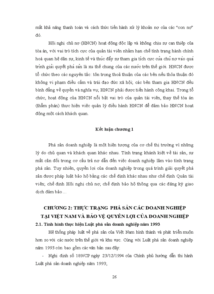 image for page Phá sản doanh nghiệp tại việt nam và vấn đề bảo vệ quyền lợi của doanh nghiệp