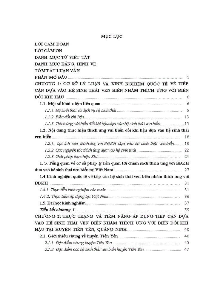 image for page Tiếp cận dựa vào hệ sinh thái ven biển nhằm thích ứng với biến đổi khí hậu tại huyện tiên yên, tỉnh quảng ninh