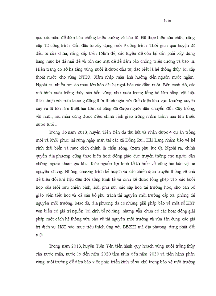 image for page Tiếp cận dựa vào hệ sinh thái ven biển nhằm thích ứng với biến đổi khí hậu tại huyện tiên yên, tỉnh quảng ninh