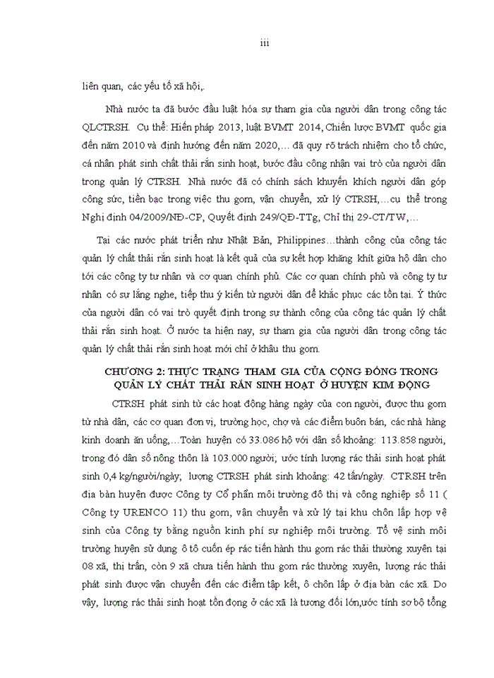 image for page Tăng cường sự tham gia của cộng đồng trong quản lý chất thải rắn sinh hoạt trên địa bàn huyện kim động tỉnh hưng yên