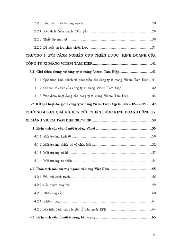 Xây dựng chiến lược kinh doanh công ty xi măng vicem tam điệp 2017 - 2020