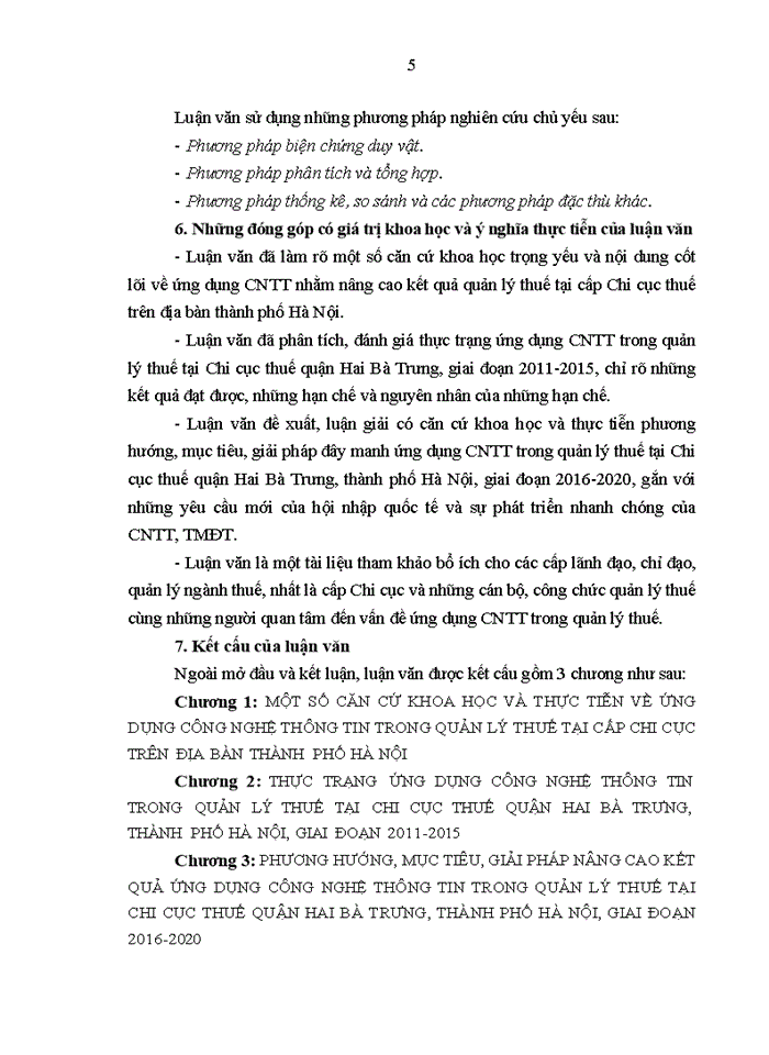 image for page Ứng dụng công nghệ thông tin trong quản lý thuế tại chi cục thuế quận hai bà trưng, thành phố hà nội