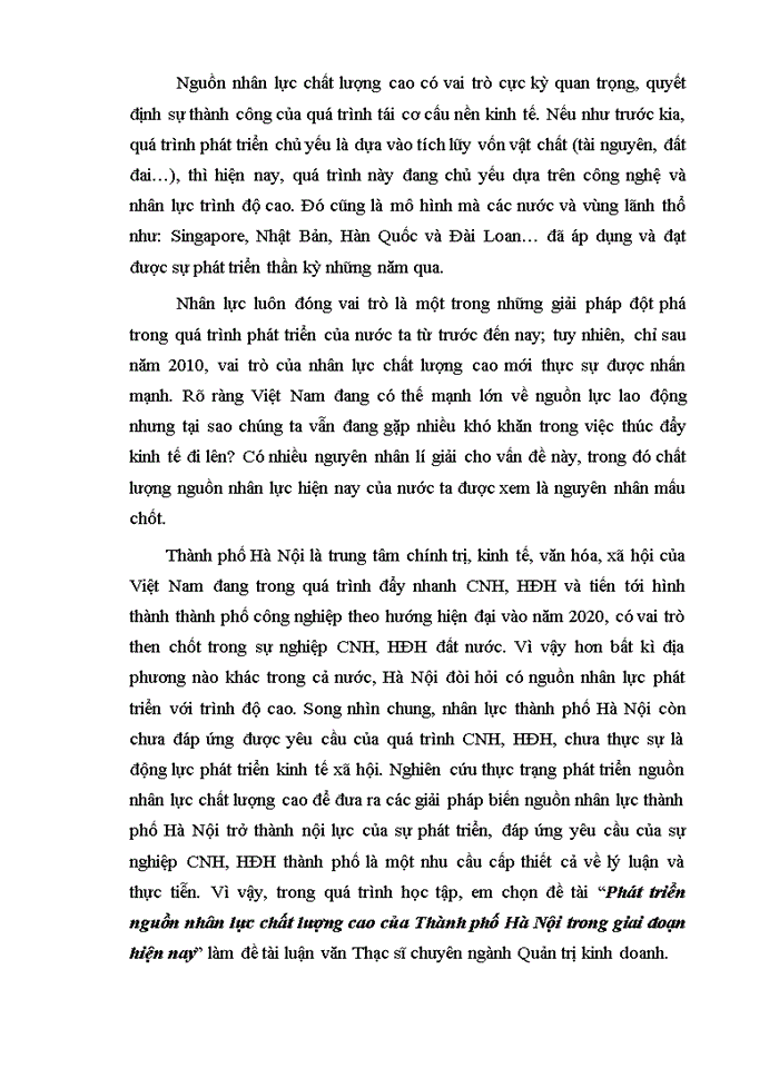 image for page Phát triển nguồn nhân lực chất lượng cao của thành phố hà nội trong giai đoạn hiện nay
