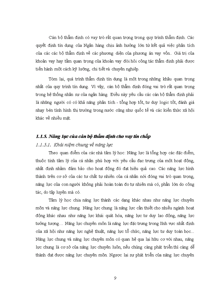 image for page Nâng cao năng lực của cán bộ thẩm định cho vay tín chấp tại trung tâm thẩm định và phê duyệt tín dụng tập trung miền bắc - ngân hàng tmcp việt nam thịnh vượng