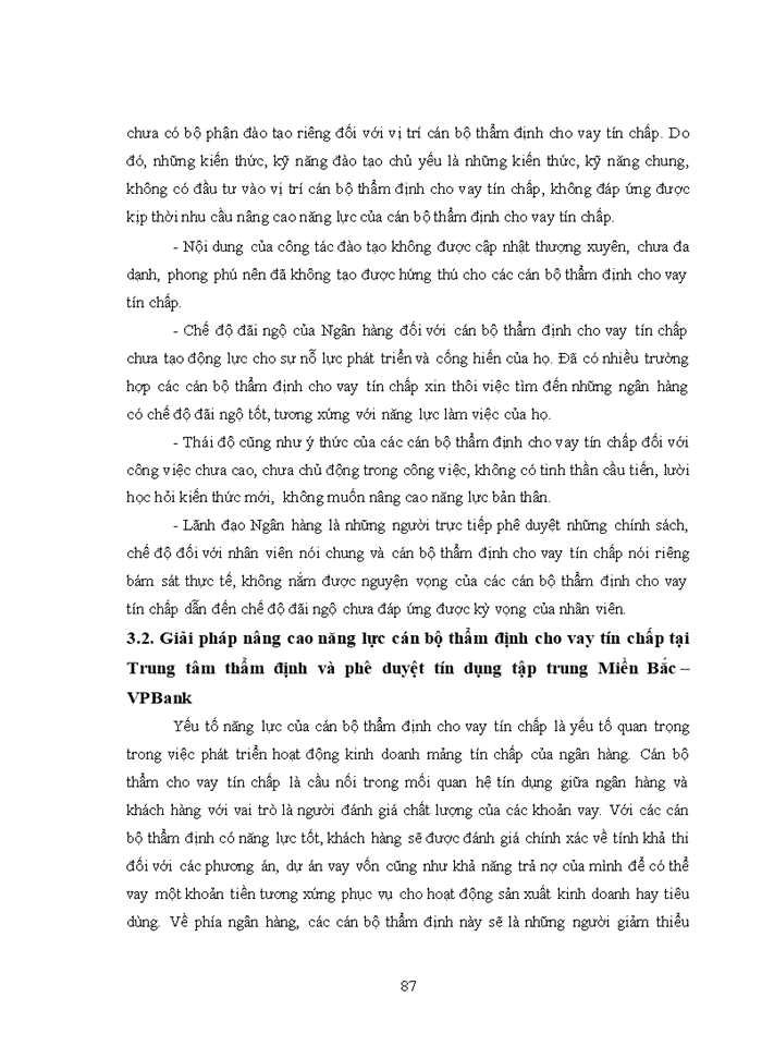 image for page Nâng cao năng lực của cán bộ thẩm định cho vay tín chấp tại trung tâm thẩm định và phê duyệt tín dụng tập trung miền bắc - ngân hàng tmcp việt nam thịnh vượng