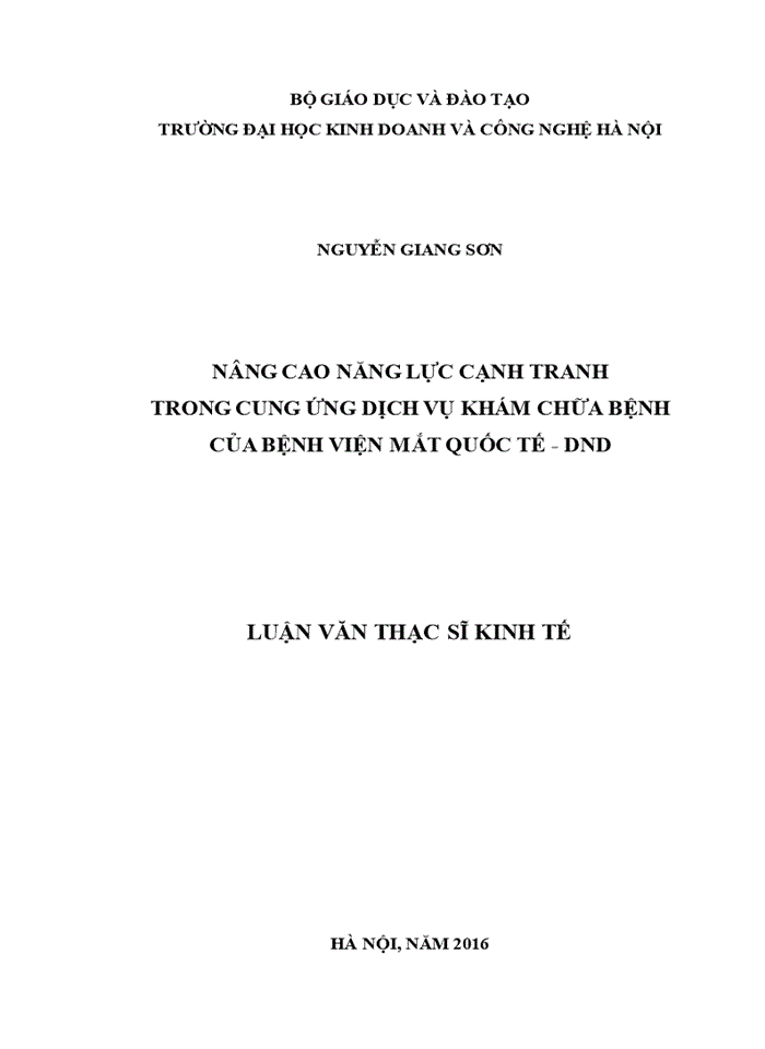 image for page Nâng cao năng lực cạnh tranh trong cung ứng dịch vụ khám chữa bệnh của bệnh viện mắt quốc tế - DND