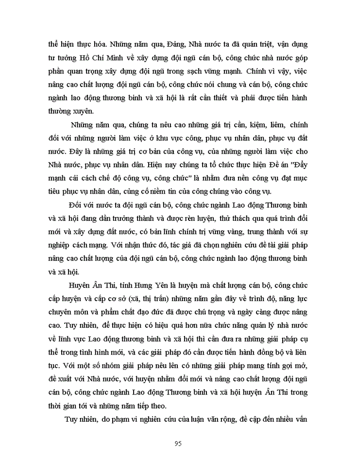 image for page Giải pháp nâng cao chất lượng đội ngũ cán bộ, công chức ngành lao động thương binh và xã hội  huyện ân thi, tỉnh hưng yên