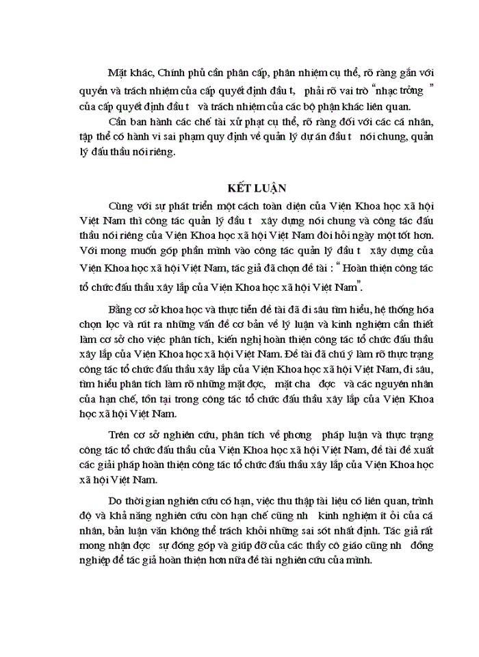 image for page Hoàn thiện công tác tổ chức đấu thầu xây lắp của Viện Khoa học xã hội Việt Nam