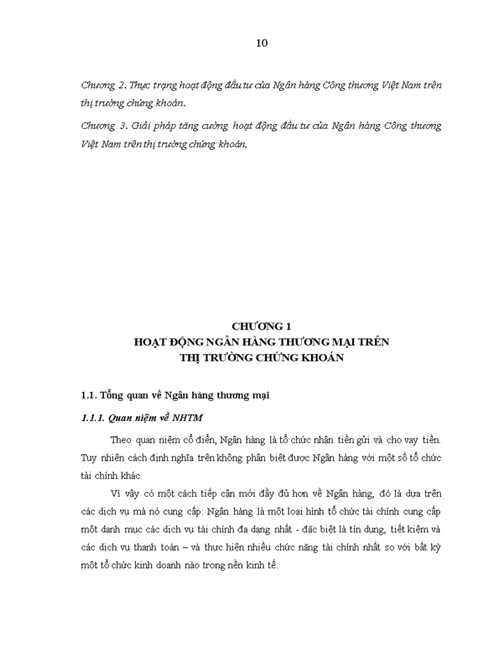 image for page Tăng cường hoạt động đầu tư của ngân hàng công thương việt nam trên thị trường chứng khoán