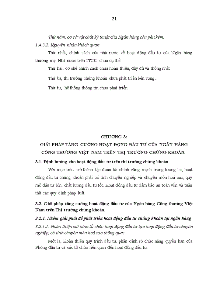 image for page Tăng cường hoạt động đầu tư của ngân hàng công thương việt nam trên thị trường chứng khoán