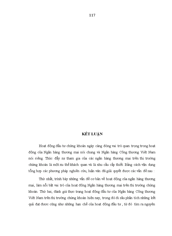 image for page Tăng cường hoạt động đầu tư của ngân hàng công thương việt nam trên thị trường chứng khoán