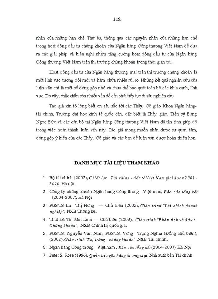 image for page Tăng cường hoạt động đầu tư của ngân hàng công thương việt nam trên thị trường chứng khoán
