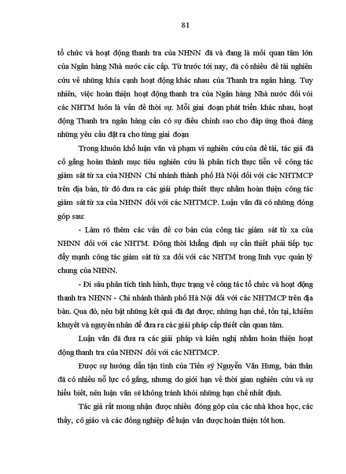 image for page Hoàn thiện công tác giám sát từ xa đối với các Ngân hàng thương mại cổ phần trên địa bàn Hà Nội của Ngân hàng Nhà nước Chi nhánh Thành phố  Hà Nội