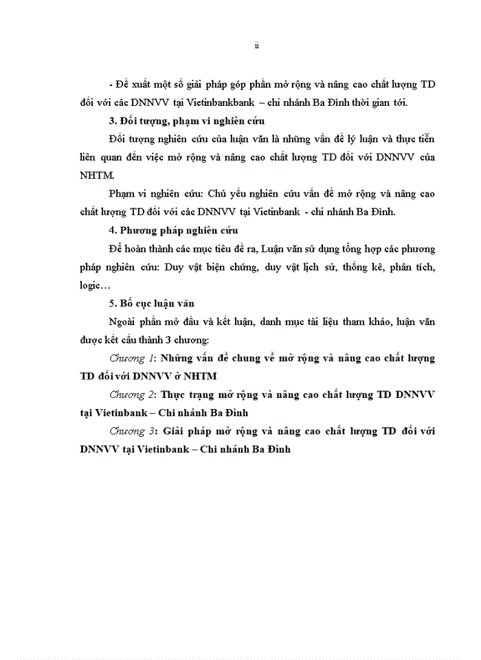 image for page Giải pháp mở rộng và nâng cao chất lượng tín dụng đối với doanh nghiệp nhỏ và vừa tại Ngân hàng TMCP Công Thương Việt Nam – Chi nhánh Ba Đình