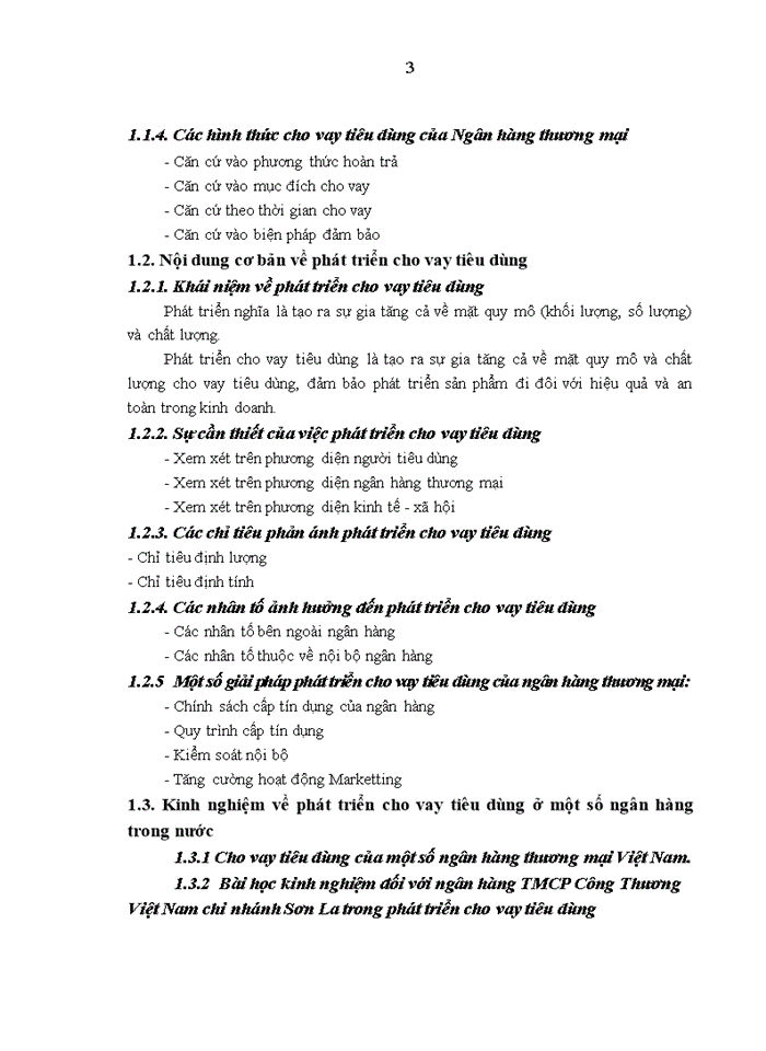 image for page Giải pháp phát triển cho vay tiêu dùng tại ngân hàng tmcp công thương việt nam chi nhánh SƠN LA