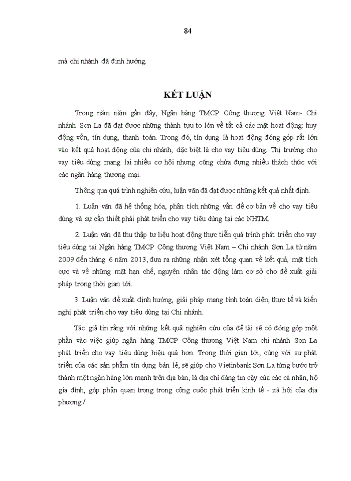 image for page Giải pháp phát triển cho vay tiêu dùng tại ngân hàng tmcp công thương việt nam chi nhánh SƠN LA