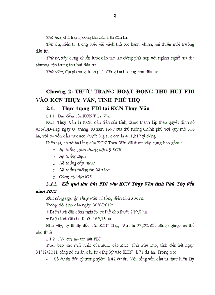 image for page Tăng cường thu hút vốn đầu tư trực tiếp nước ngoài vào khu công nghiệp Thụy Vân, tỉnh Phú Thọ