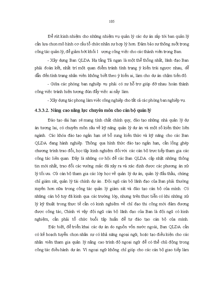 image for page Hoàn thiện công tác quản lý dự án xây dựng công trình giao thông đường bộ tại BQLDA Hạ tầng Tả Ngạn