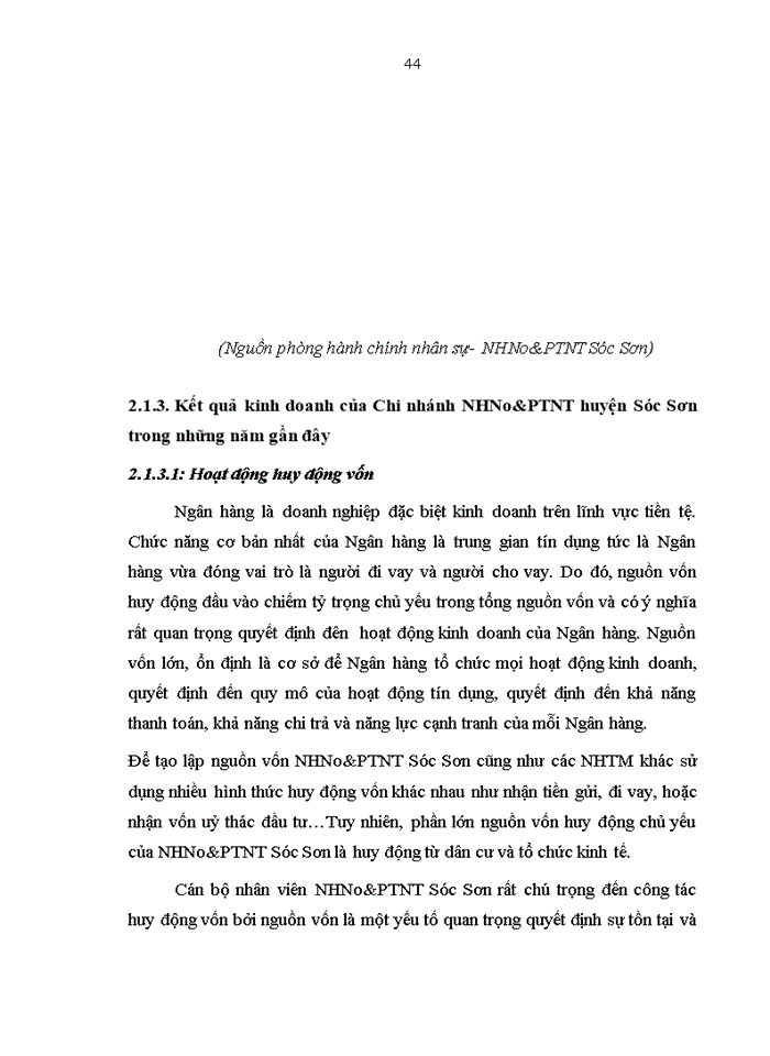 image for page Giải pháp nâng cao hiệu quả huy động vốn tại  NHNo&PTNT Sóc Sơn