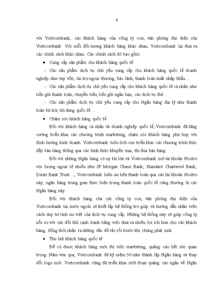 image for page Hoàn thiện chính sách đối với khách hàng quốc tế của ngân hàng thương mại cổ phần ngoại thương việt nam