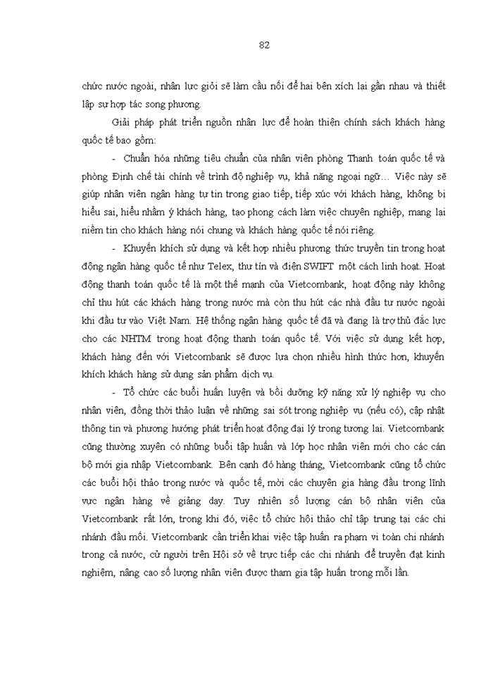 image for page Hoàn thiện chính sách đối với khách hàng quốc tế của ngân hàng thương mại cổ phần ngoại thương việt nam