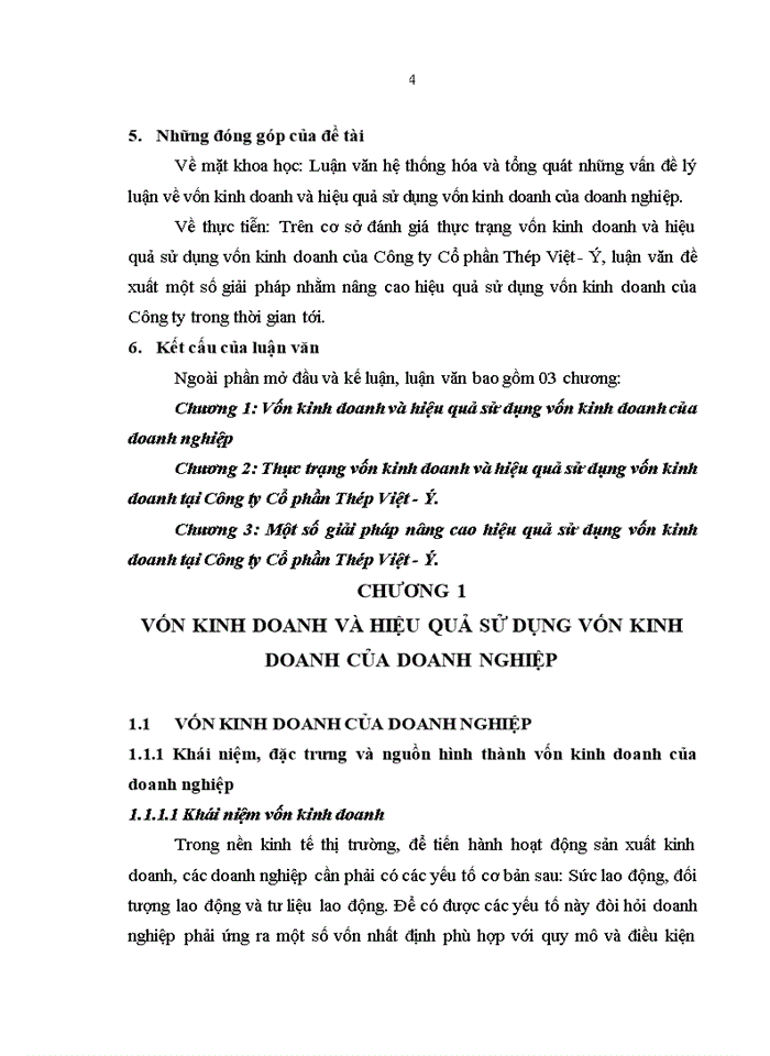 image for page Giải pháp nâng cao hiệu quả sử dụng vốn kinh doanh tại Công ty Cổ phần Thép Việt - Ý